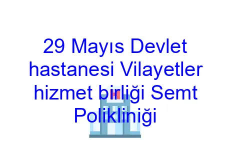 29 Mayıs Devlet hastanesi Vilayetler hizmet birliği Semt Polikliniği