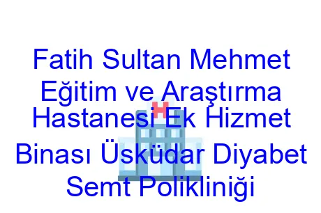 Fatih Sultan Mehmet Eğitim ve Araştırma Hastanesi Ek Hizmet Binası Üsküdar Diyabet Semt Polikliniği